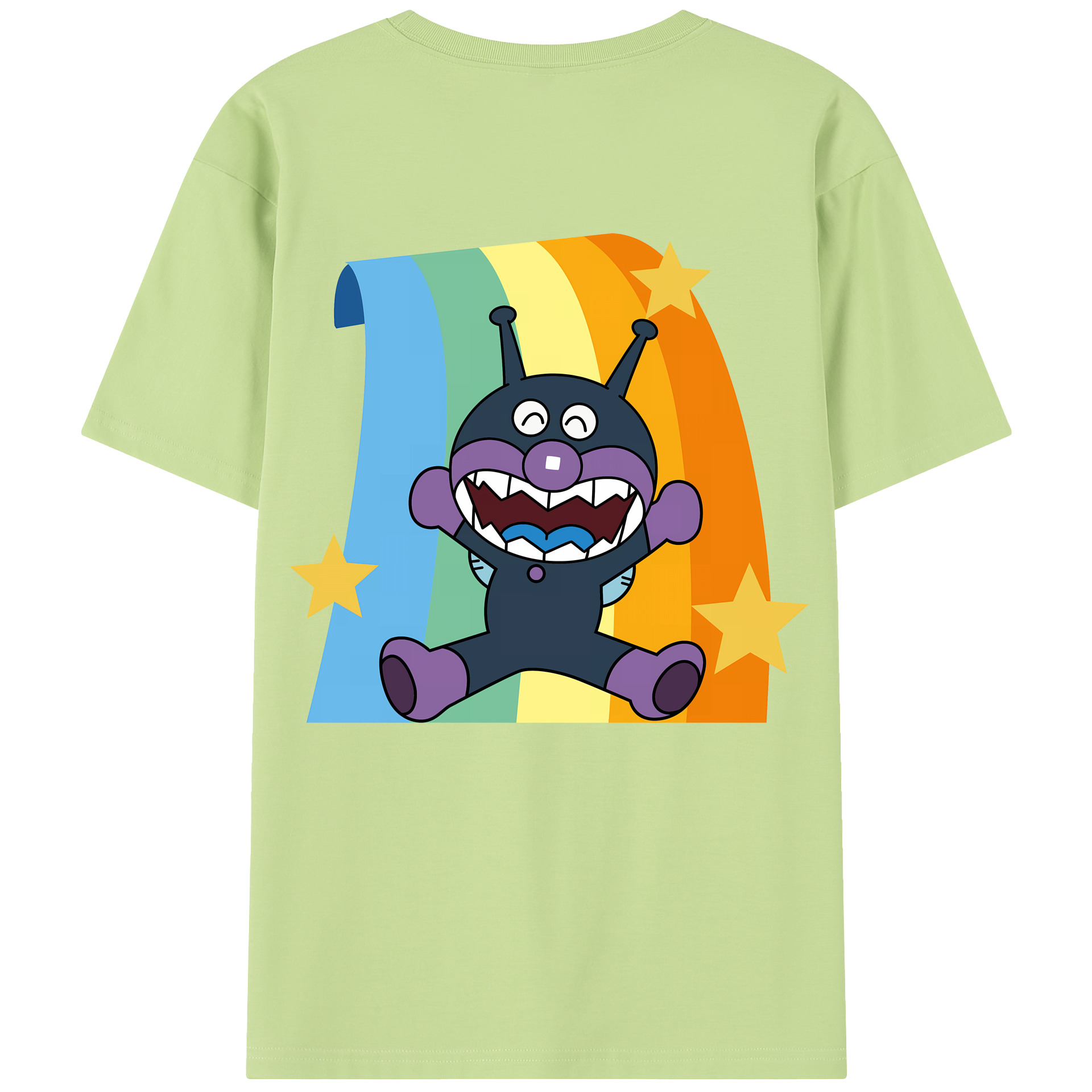 （画像用） アンパンマン Anpanman 綿100％半袖Tシャツ（背面プリント）
